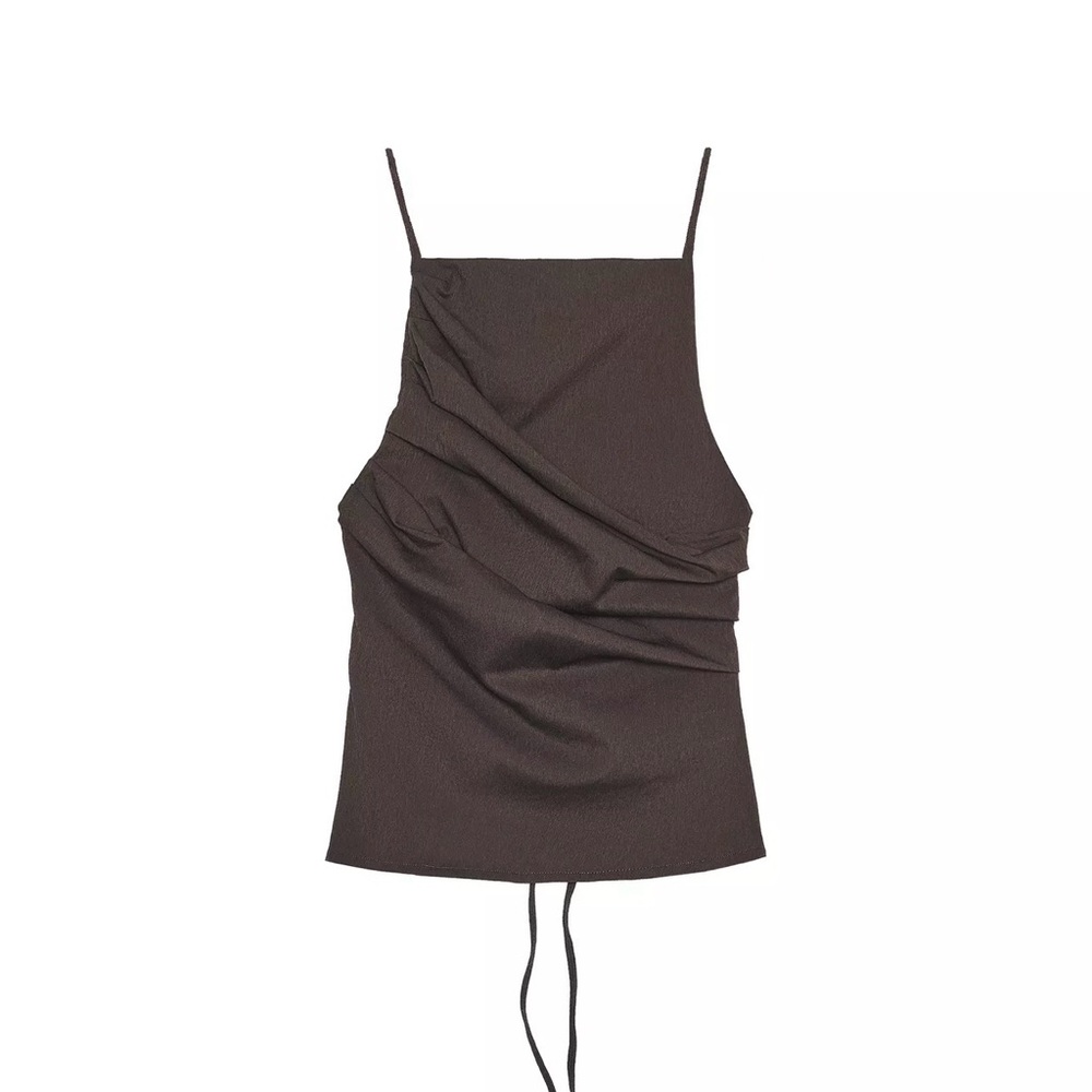 Open-back pleated top Women's Tank